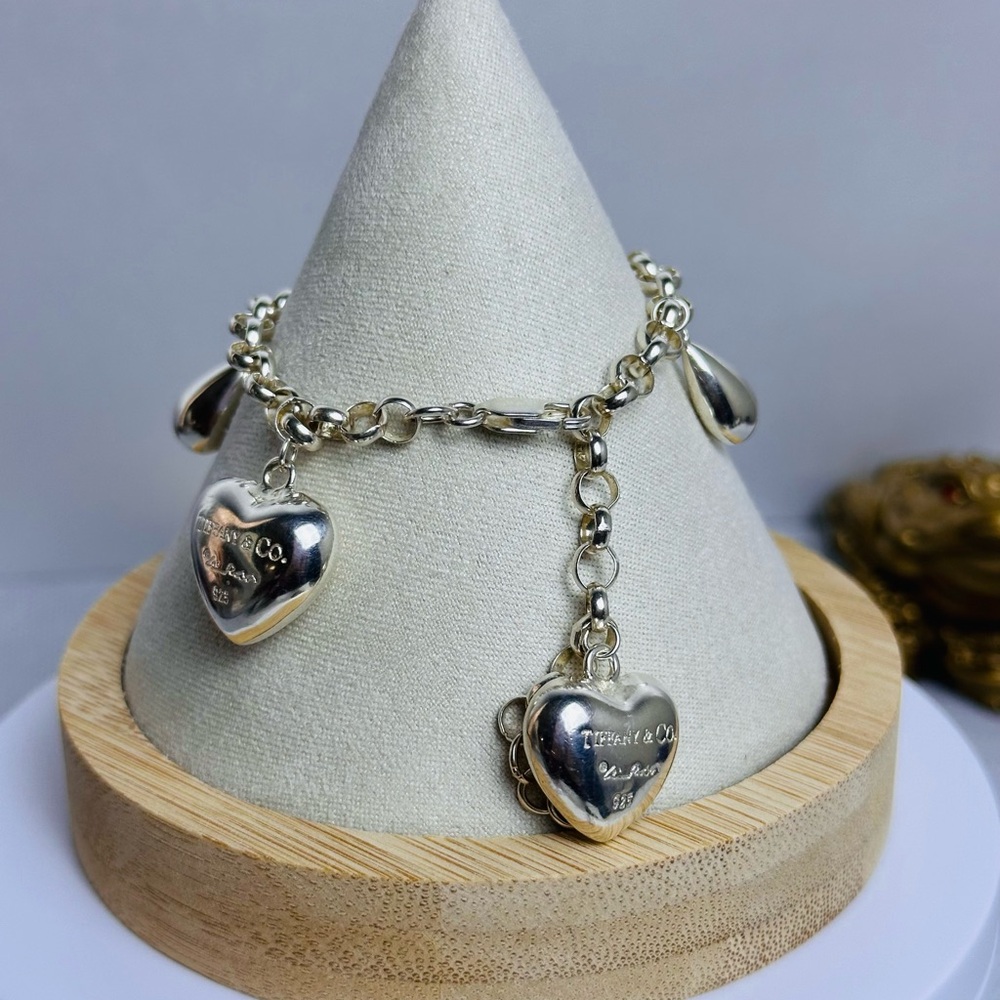 925 Silver Heart Charm Bracelet